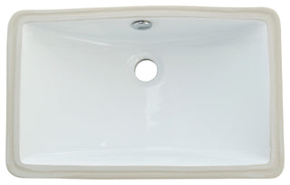 Fauceture Rectangular Undermount Bathroom Sink, White