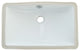 Fauceture Rectangular Undermount Bathroom Sink, White