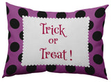 Trick or Treat Dots Accent Pillow, Orchid, 14"x20"