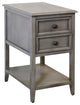 Vintage Gray Two Drawer Side Table 15"Wx25"H19"D