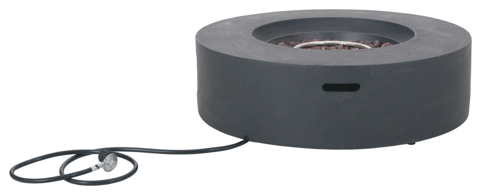 Hearth Outdoor 50,000 BTU Circular Fire Pit, No Tank Holder, Dark Gray