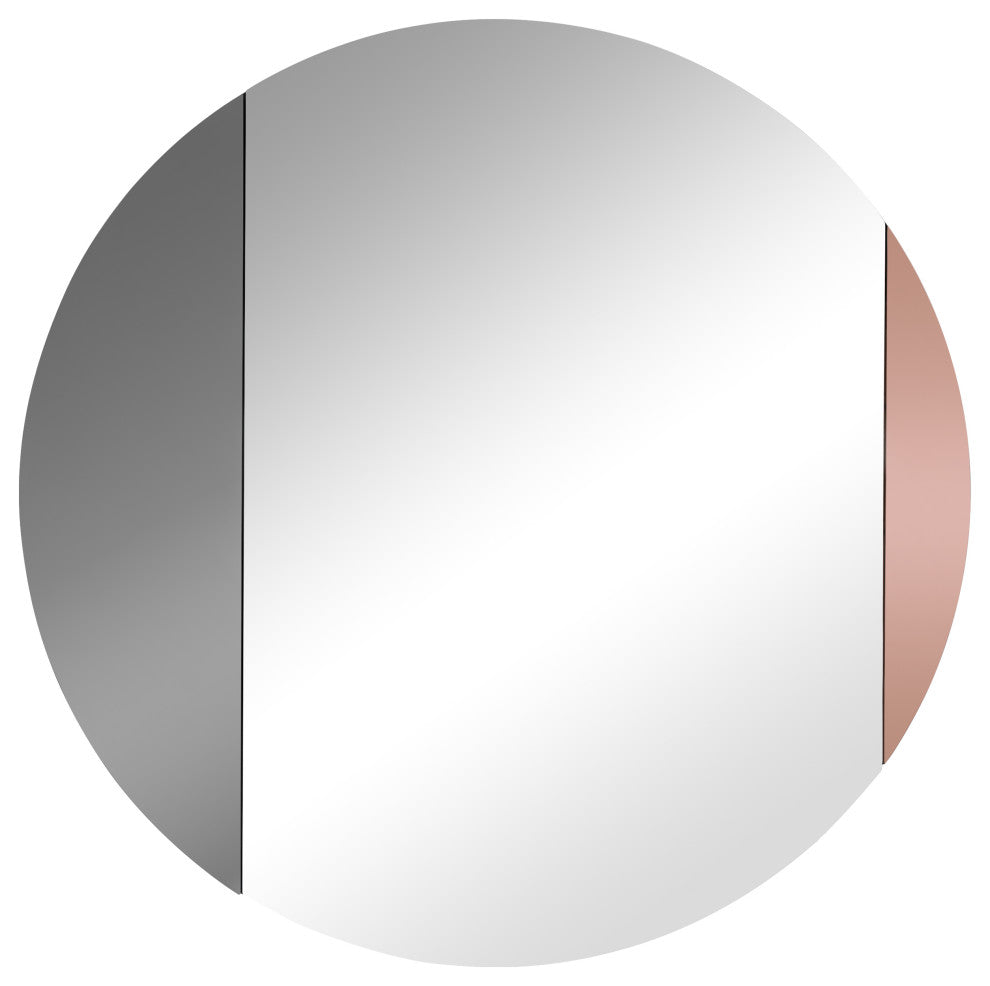 Alpha Accent Mirror, Rose Gold, Smoke, 24"