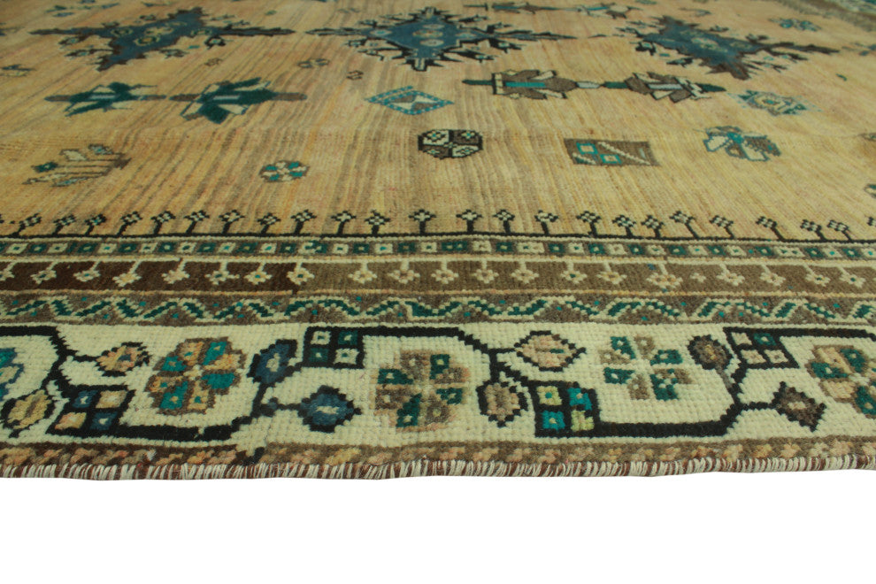 Fine Vintage Distressed Juliann Lt. Gold Rug