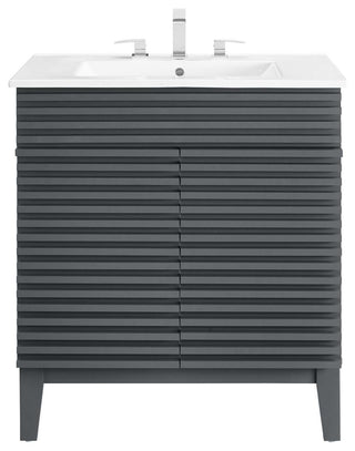 Render 30" Bathroom Vanity Cabinet, Gray White