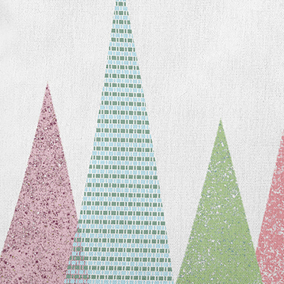 Triangle Trees Accent Pillow, Light Green, 16"x16"