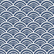 Blue & White Coastal Scallop Peel & Stick Wallpaper