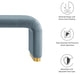 Koda Performance Velvet Waterfall Long Bench - Brass Cadet Blue