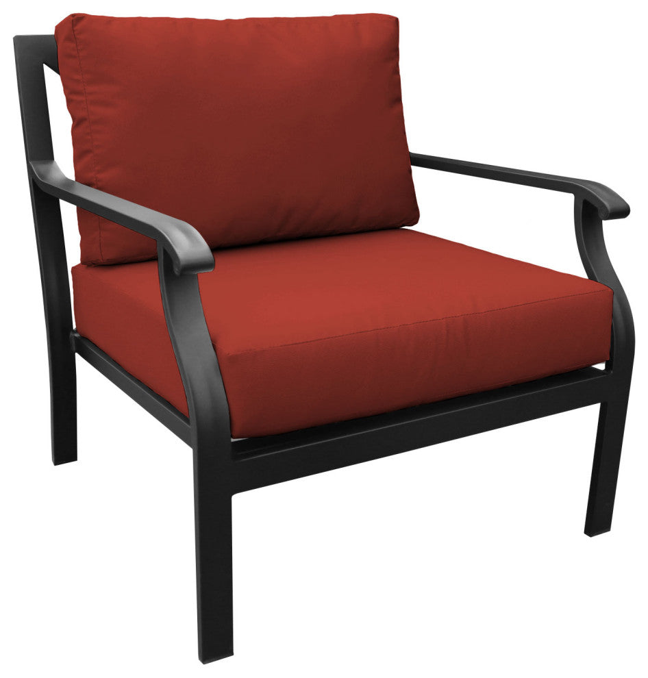 kathy ireland Madison Ave. 7 Piece Aluminum Patio Furniture Set 07e, Cinnamon
