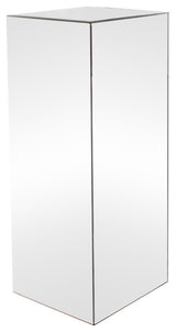 Mirror Block Column or Pedestal, Silver, Small