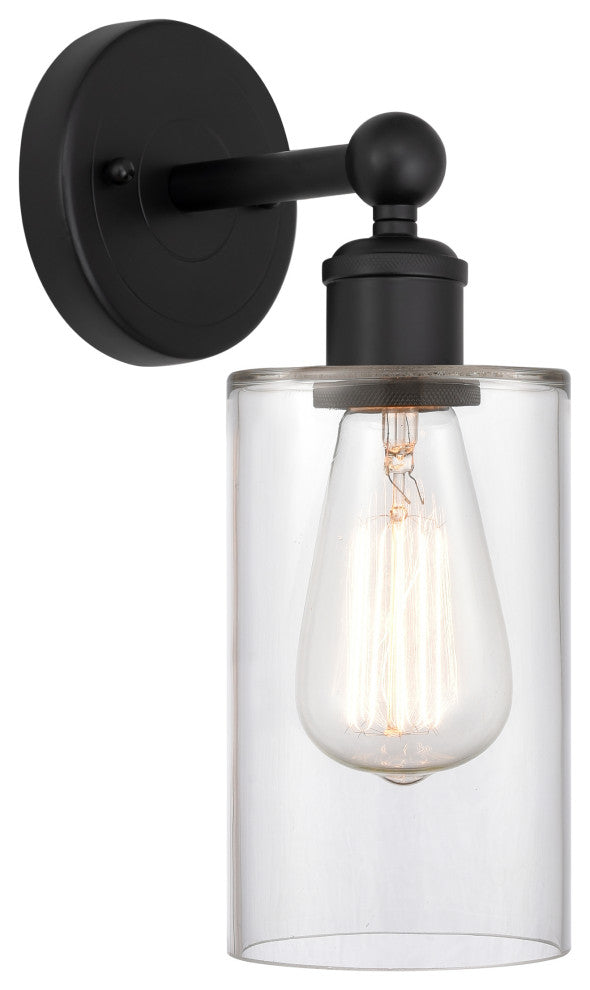 Innovations 616-1W-BK-G802 Clymer 1 Light 3.875" Sconce, Matte Black