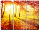 "Autumnal Park" Photography Glossy Metal Wall Art, 3 Panels, 36"x28"