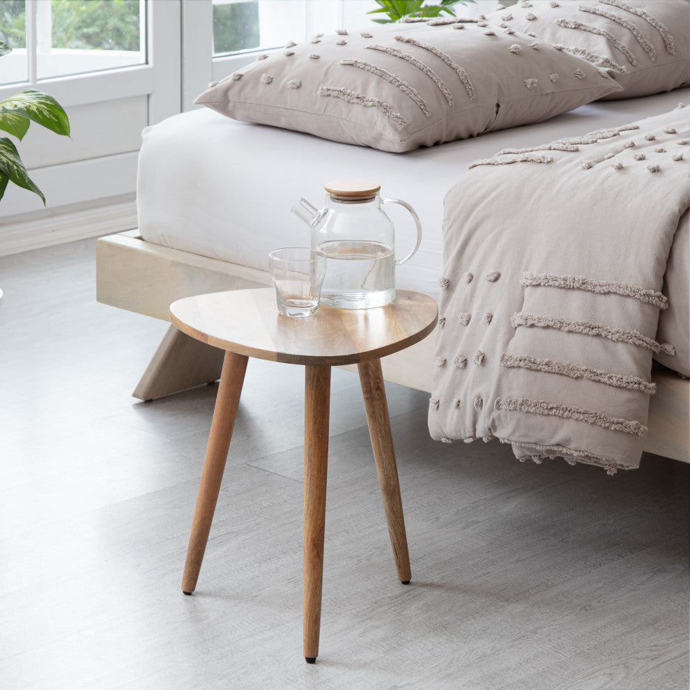 Tora End Table, Natural, 18"