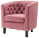 Armchair Accent Chair, Velvet, Pink, Modern, Living Lounge Hotel Hospitality