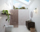 Ursa 30"x78" Frameless Fixed Glass Shower Panel With Bronze Tint, Polished Chrome