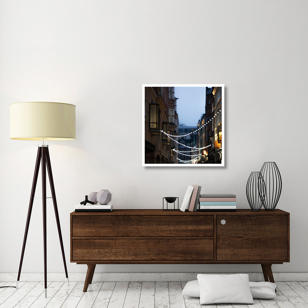 "Lights in Soho" Digital Paper Print by Keri Bevan, 32"x32"