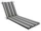 Getaway Stripe Onyx Oversized Chaise Cushion