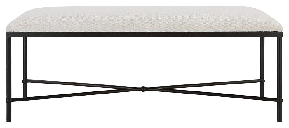 Uttermost Avenham Black Framed Bench