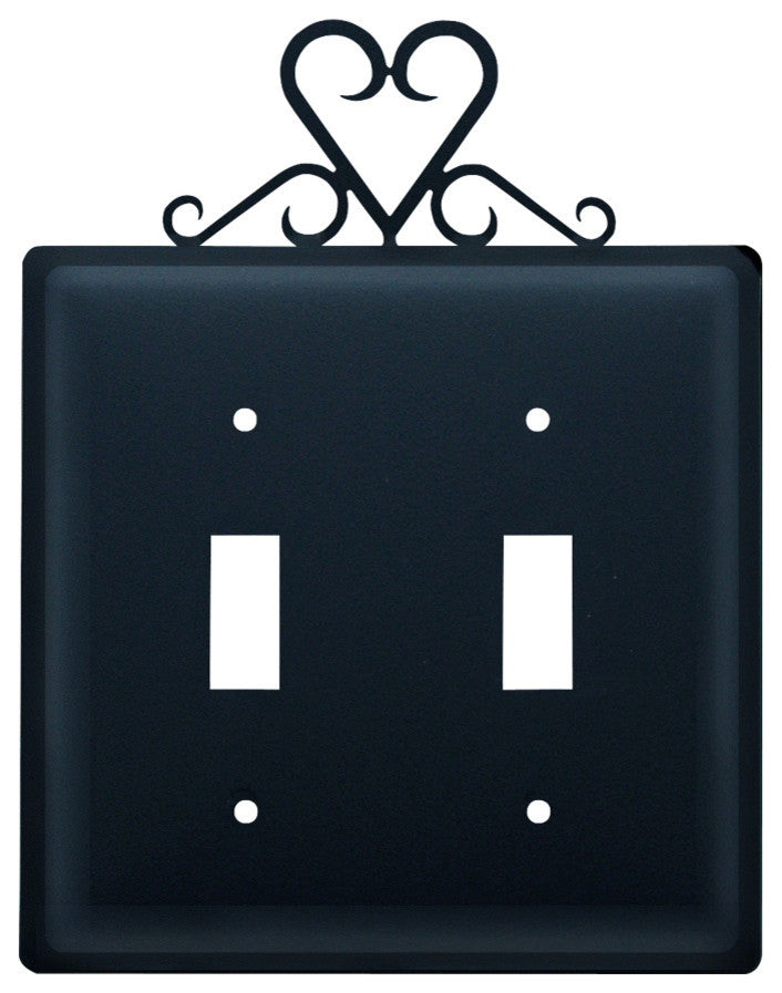 Heart Double Switch Cover
