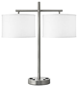 Twin-Light Double Nightstand Lamp, Set of 2