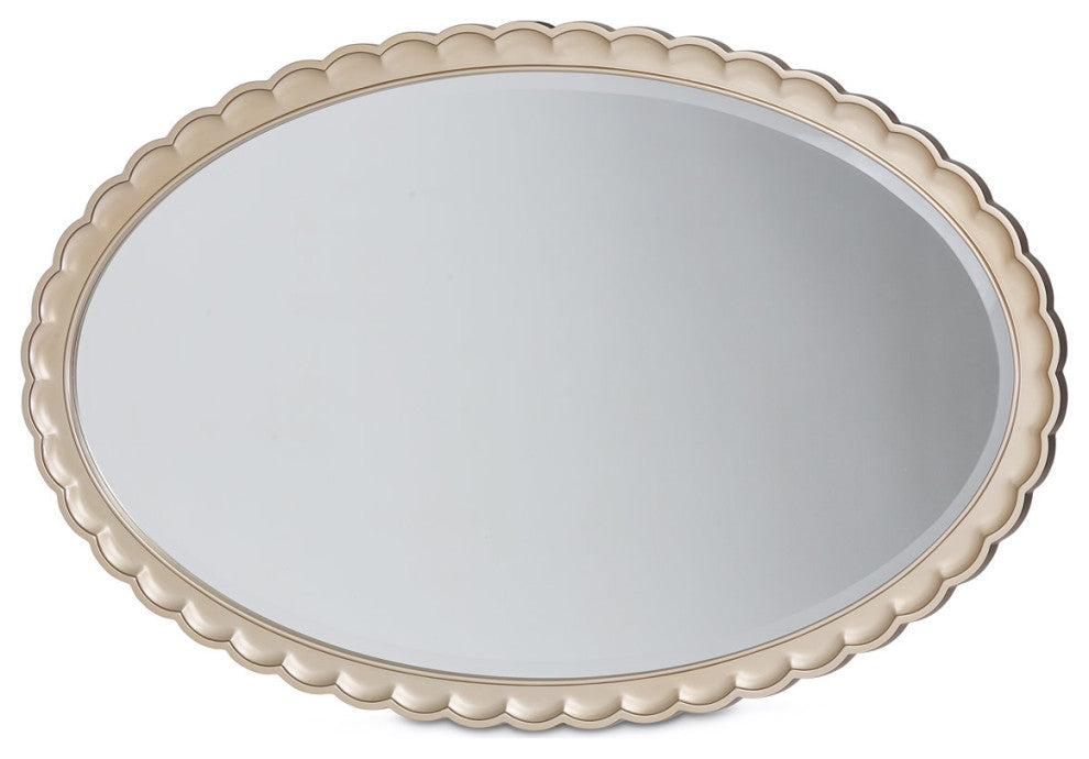 Malibu Crest Oval Wall Accent Mirror - Chardonnay