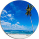Calm Summer Vacation Beach Philippines, Seascape Round Wall Art, 11"