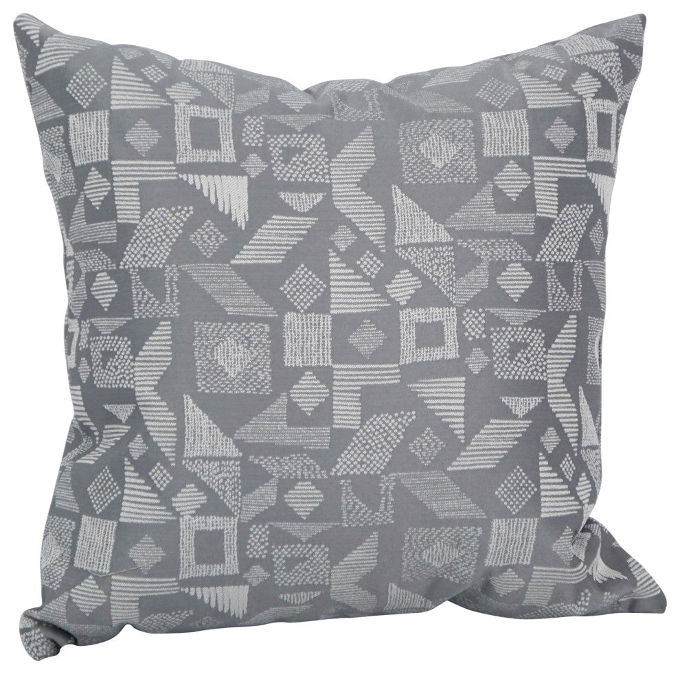 17" Jacquard Throw Pillows With Inserts, Set of 2, Nina Grayst