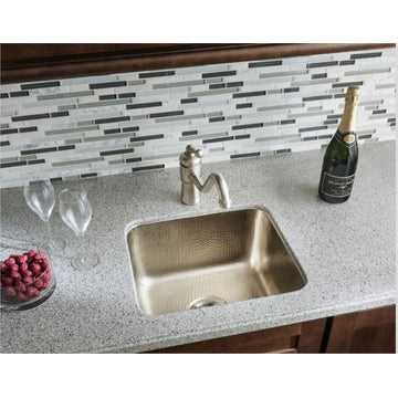 Thompson Traders KPU-1715 Rivera 17" Single Basin Bar Sink for - Black Copper