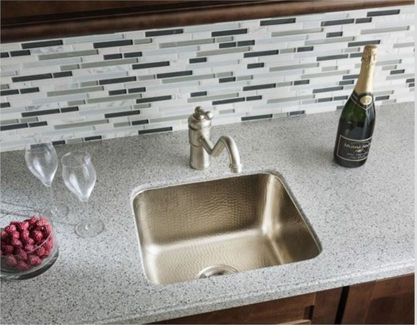 Thompson Traders KPU-1715 Rivera 17" Single Basin Bar Sink for - Black Copper