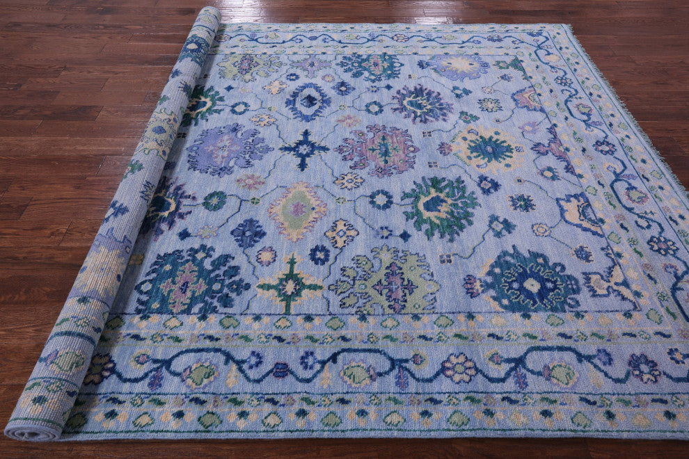 Turkish Oushak Handmade Wool Rug 8' 1" X 10' 2" - Q13628