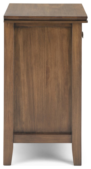 Artisan Solid Wood Bedside Table in Rustic Natural Aged Brown