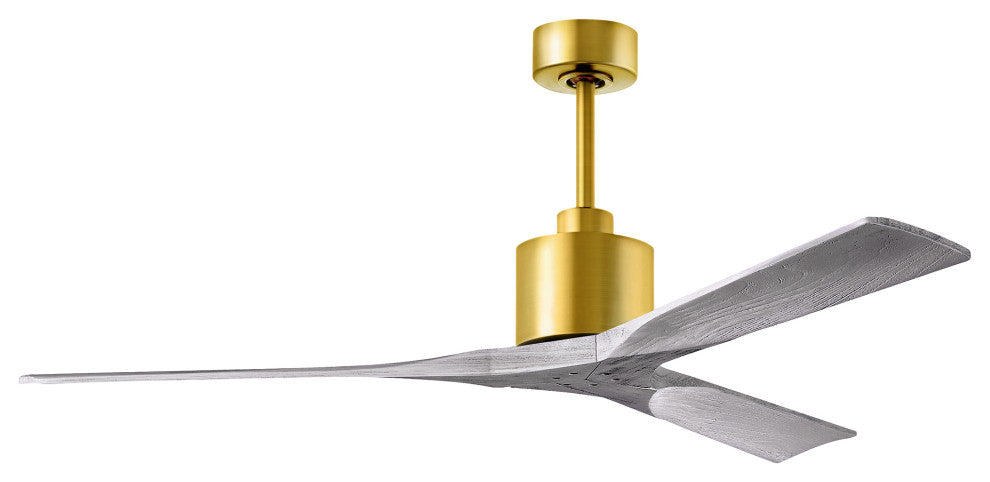 Nan Ceiling Fan, Brushed Brass/Barnwood Tone, 60