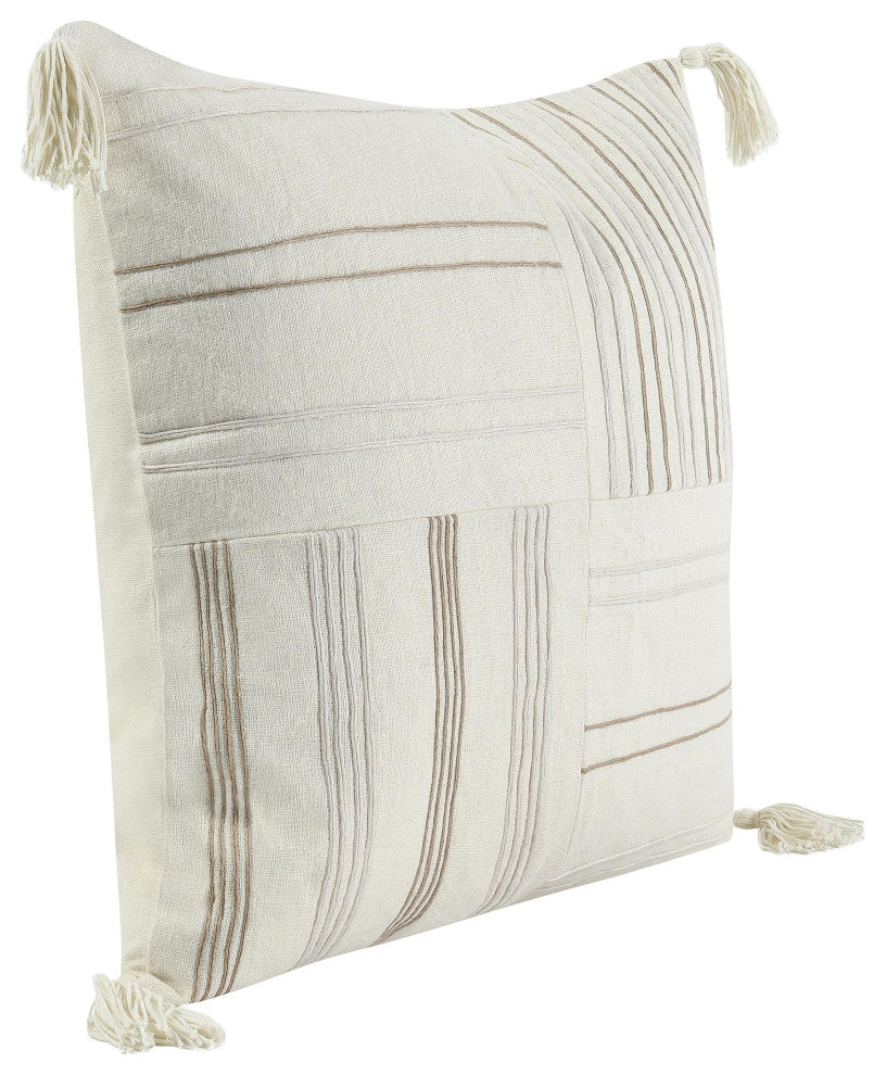Apana Linen Embroidered Throw Pillow by Kosas Home, 22x22