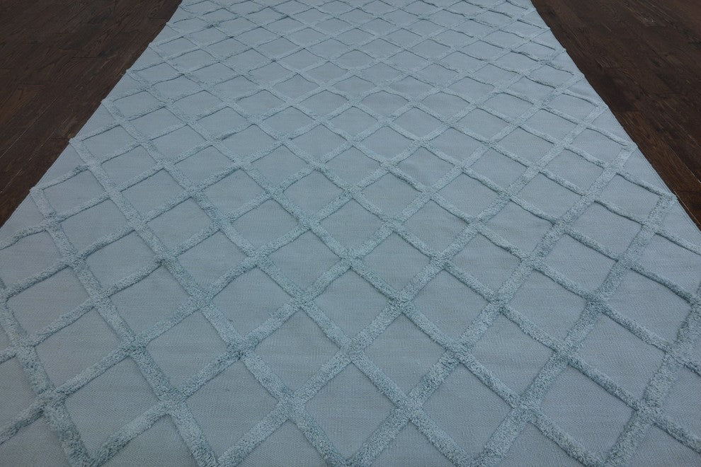 8'x10' Moroccan Wool and Silk Oriental Area Rug, W2243