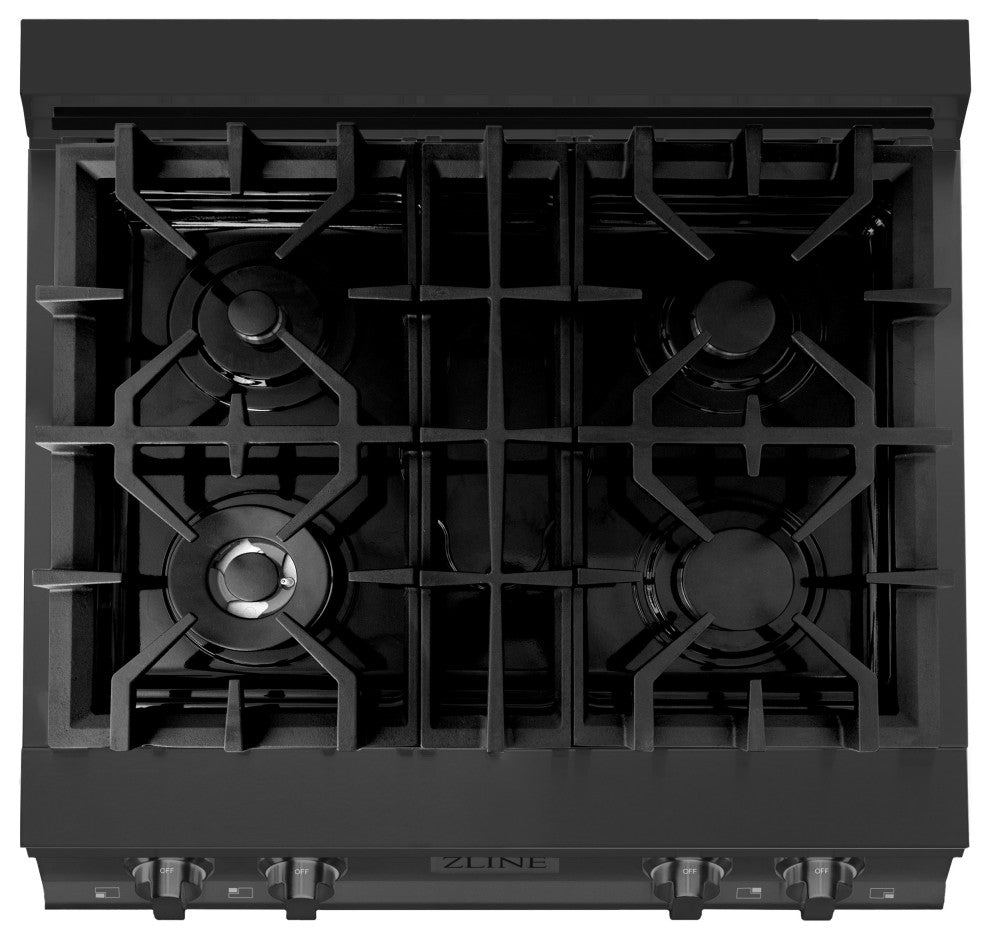 ZLINE Rangetop, Black Stainless Steel, Gas, RTB-30