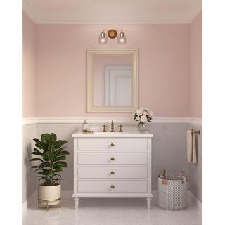 Quillan Collection Transitional Bath and Vanity Light, Gold Ombre