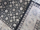 4x6 Handmade Black Fine Herati Tabriz Oriental Rug With Silk