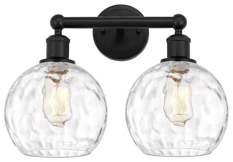 Athens Water Glass 2 17" Bath Vanity-Light Matte Black