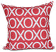 Valentine Print Pillow, Red, 18"x18"