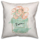 Glam Perfume Bottle 18x18 Throw Pillow