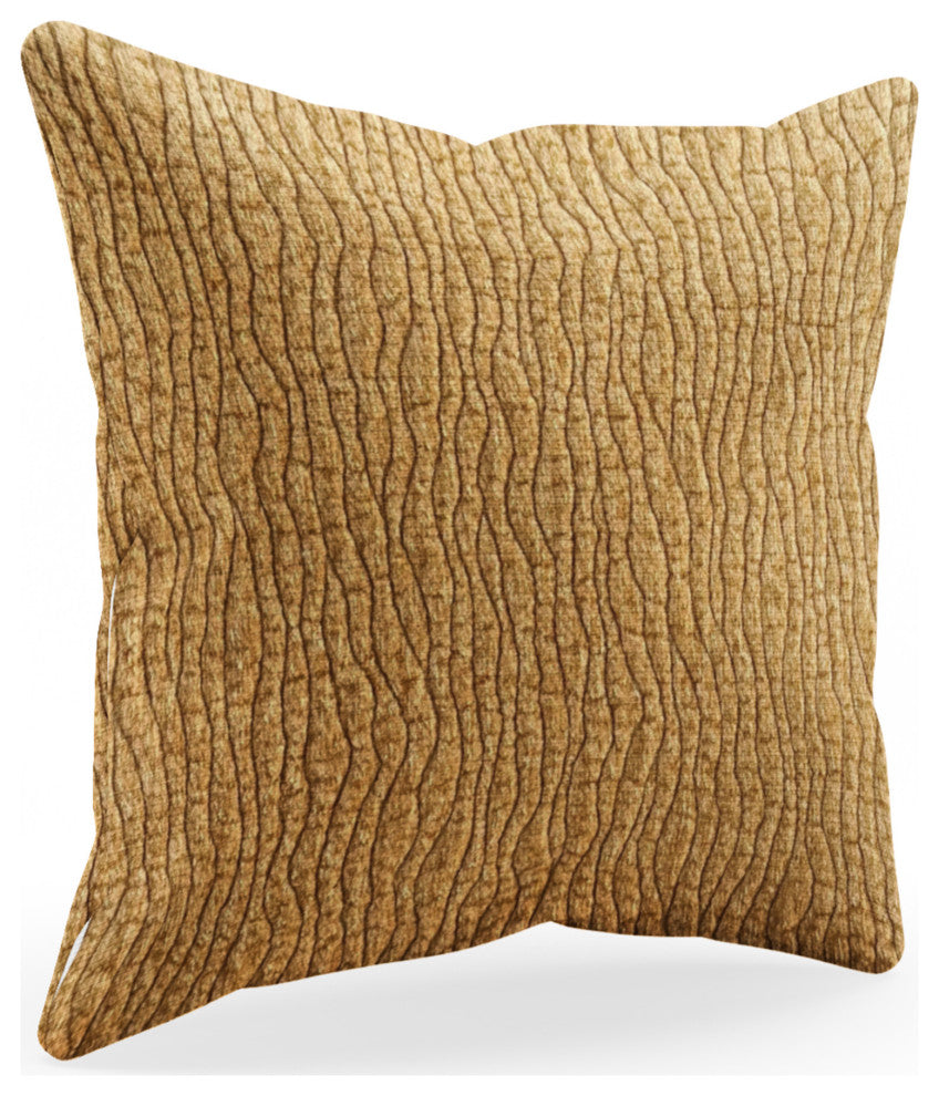Plutus Yellow Desert Lines Luxury Throw Pillow, Yellow, 26" x 26"