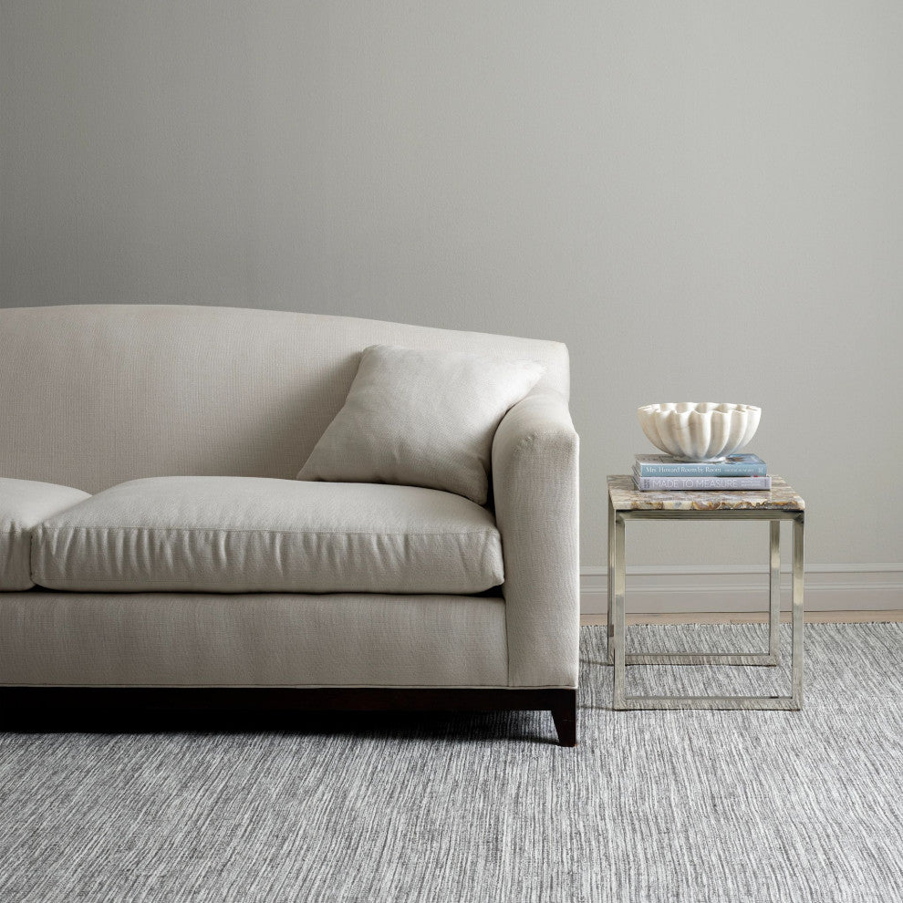 Dash & Albert Tideline Grey Handwoven Indoor/Outdoor Rug, Grey, Runner-2'6" x 8'