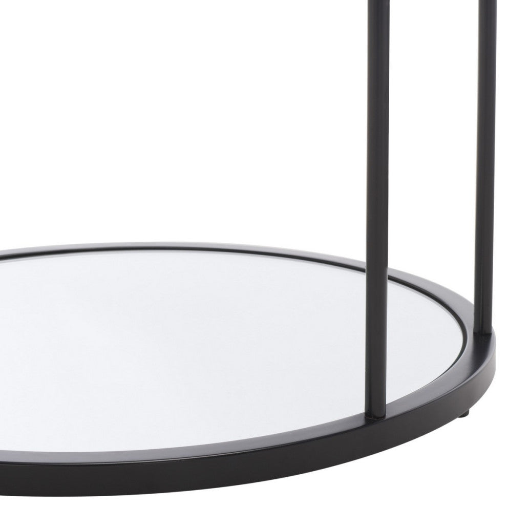 Safavieh Layta 3 Shelf Accent Table, Black/Clear