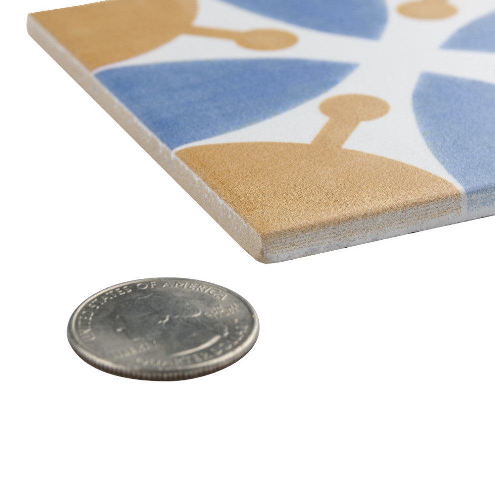 Revival Mini Leaf Ceramic Floor and Wall Tile