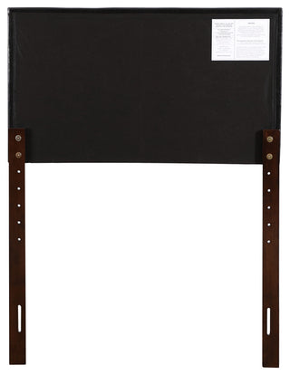 Novo 2 Faux Leather Adjustable Headboard, Black, Twin