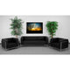 Hercules Imagination Series Black Leather Sofa and Chair Set
