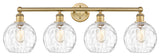 Athens Water Glass 4 35" Bath Vanity-Light Brushed Brass