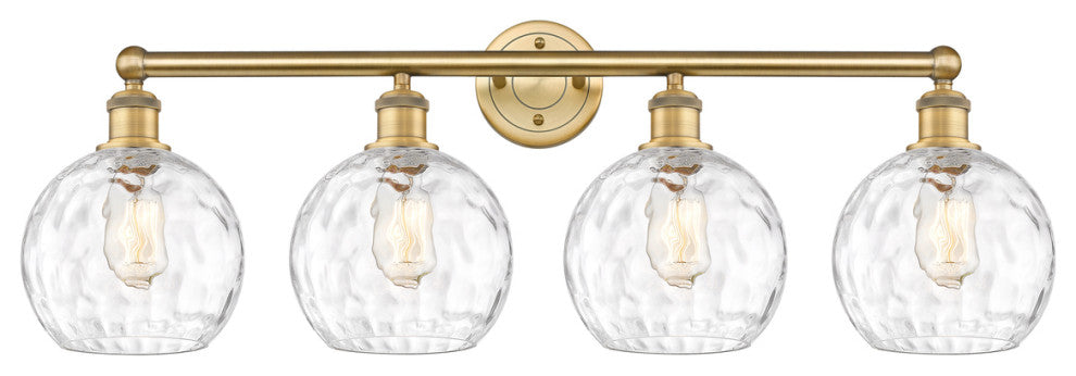 Athens Water Glass 4 35" Bath Vanity-Light Brushed Brass