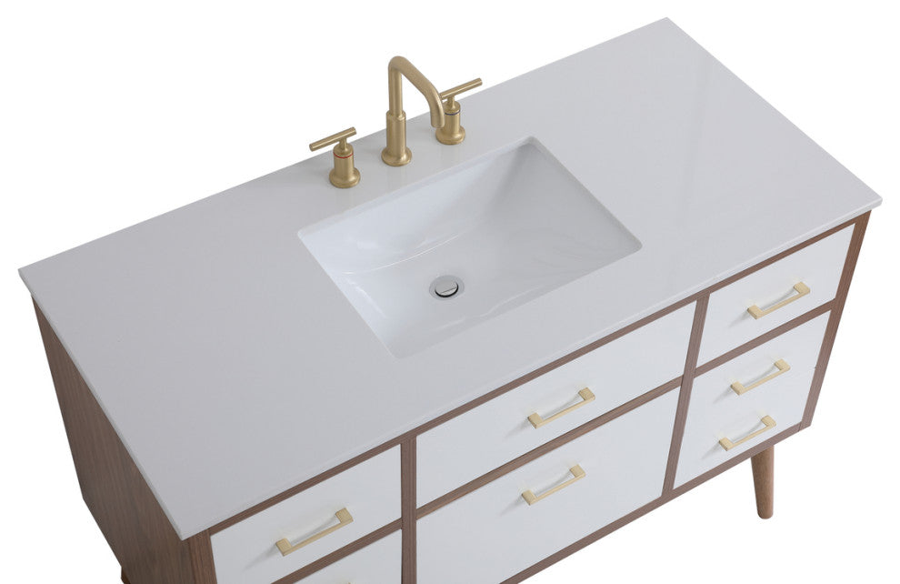 Home Living White 48" Bathroom Vanity