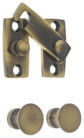 Genuine Solid Brass Shutter Bar Kit, Antique Brass