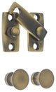 Genuine Solid Brass Shutter Bar Kit, Antique Brass